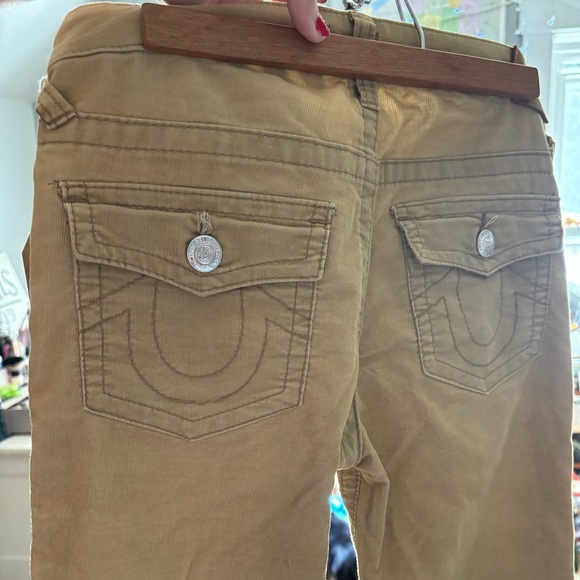 True Religion khaki corduroy beech nut low rise boot cut pants - Picture 5 of 5